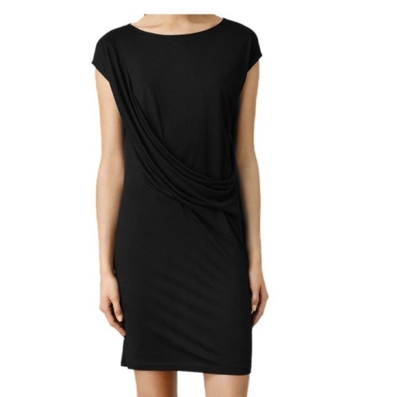 Bundle 3 for 50% off AllSaints Black Sabie Dress, Repaired - Picture 2 of 7